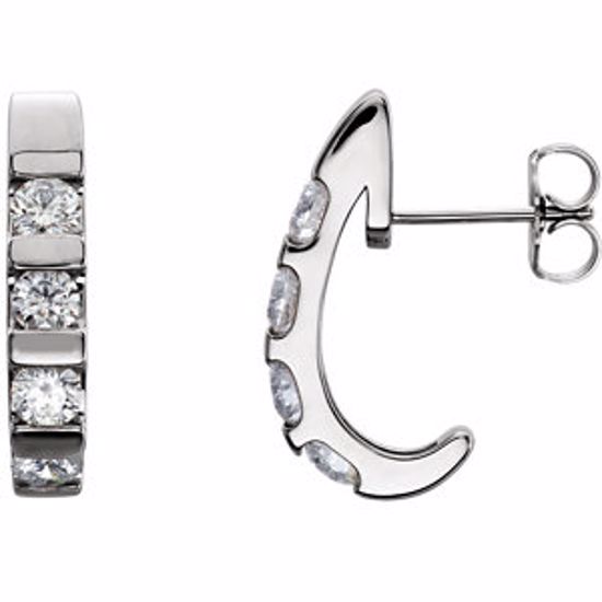 8983:605:P Platinum 1 1/5 CTW Diamond Earrings