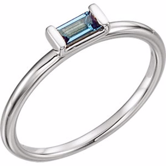 71882:604:P Sterling Silver London Blue Topaz Stackable Ring