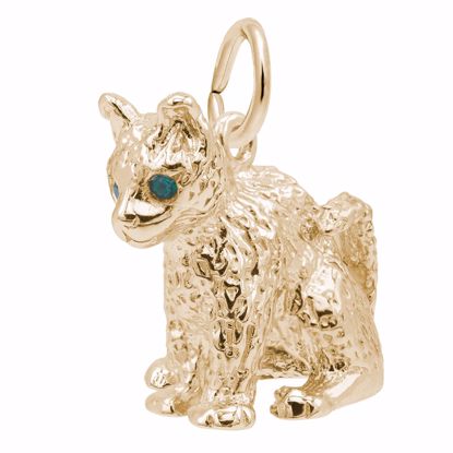 Picture of Cat Charm Pendant - 14K Gold