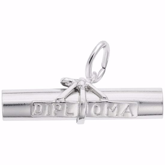 Picture of Diploma Charm Pendant - Sterling Silver