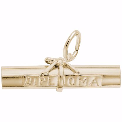 Picture of Diploma Charm Pendant - 14K Gold