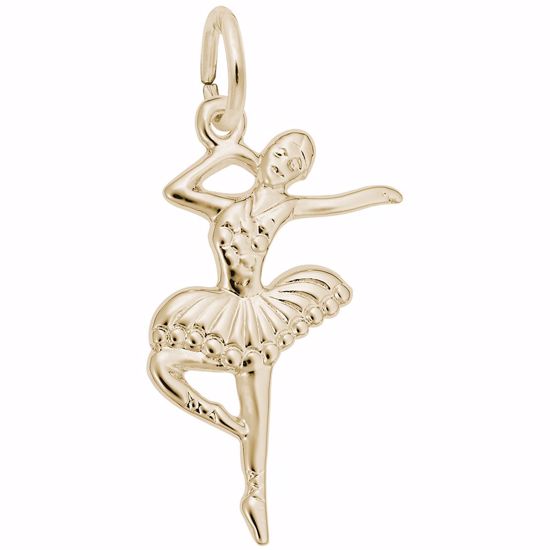 Picture of Ballet Dancer Charm Pendant - 14K Gold