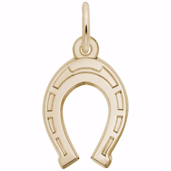 Picture of Horseshoe Charm Pendant - 14K Gold