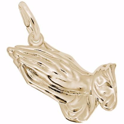 Picture of Praying Hands Charm Pendant - 14K Gold