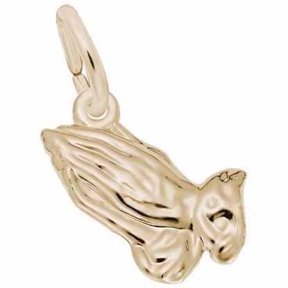 Picture of Praying Hands Charm Pendant - 14K Gold