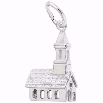 Picture of Church Charm Pendant - Sterling Silver