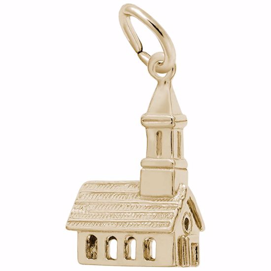 Picture of Church Charm Pendant - 14K Gold