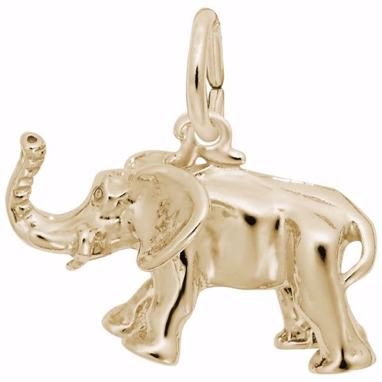 Picture of Elephant Charm Pendant - 14K Gold