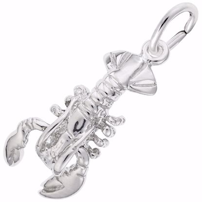 Picture of Lobster Charm Pendant - Sterling Silver