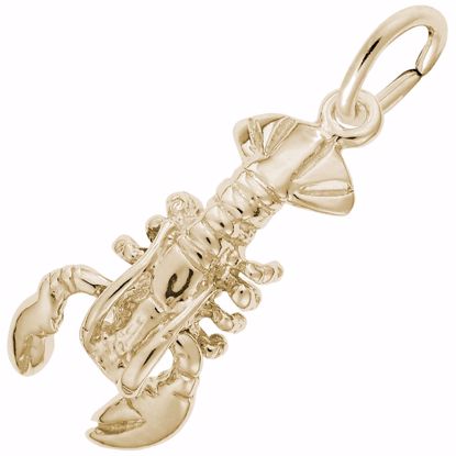 Picture of Lobster Charm Pendant - 14K Gold