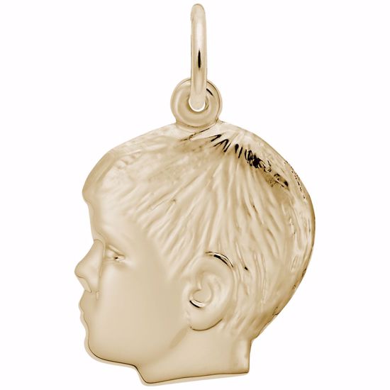 Picture of Boy Charm Pendant - 14K Gold