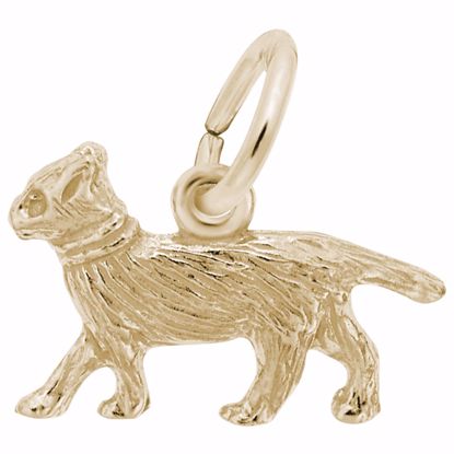 Picture of Cat Charm Pendant - 14K Gold