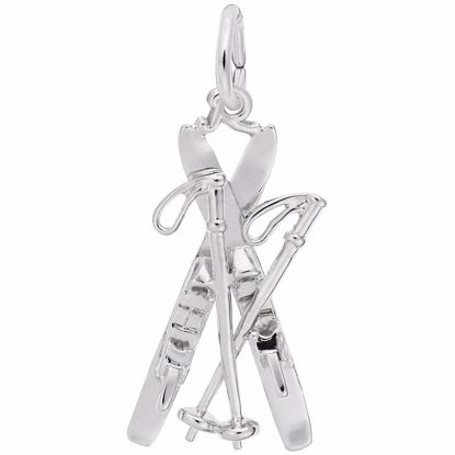 Picture of Skis Charm Pendant - Sterling Silver