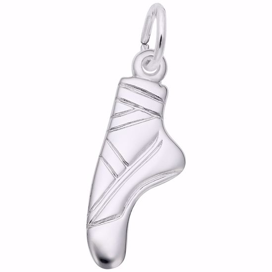 Picture of Ballet Slipper Charm Pendant - Sterling Silver