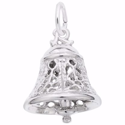 Picture of Filigree Bell Charm Pendant - Sterling Silver