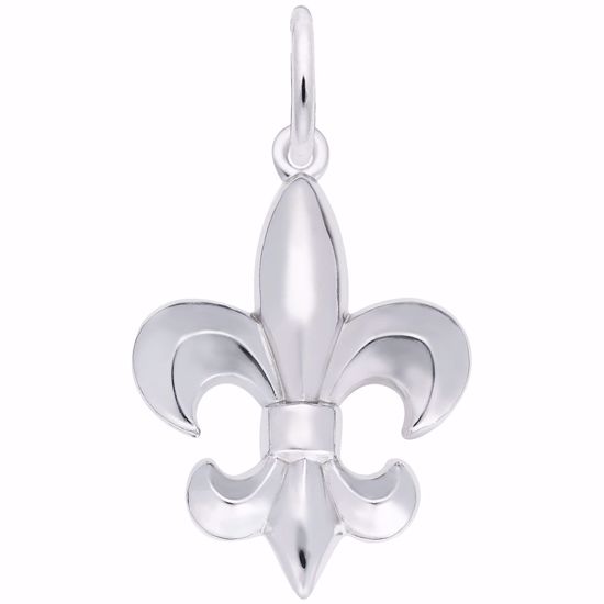 Picture of Fleur De Lis Charm Pendant - Sterling Silver