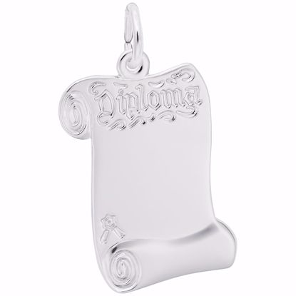 Picture of Diploma Charm Pendant - Sterling Silver