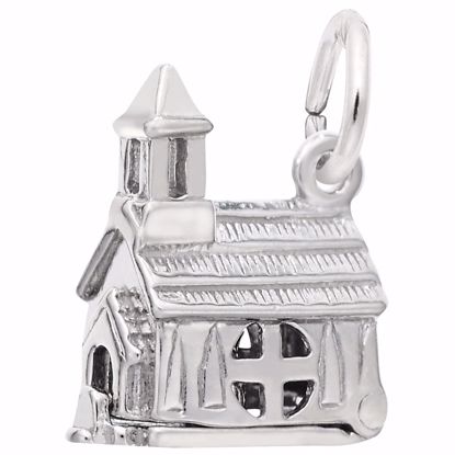 Picture of Church Charm Pendant - Sterling Silver