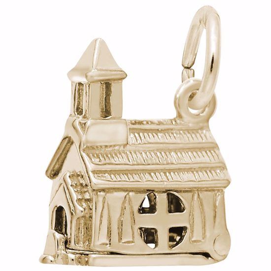 Picture of Church Charm Pendant - 14K Gold