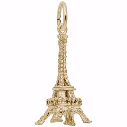 Picture of Eiffel Tower Charm Pendant - 14K Gold