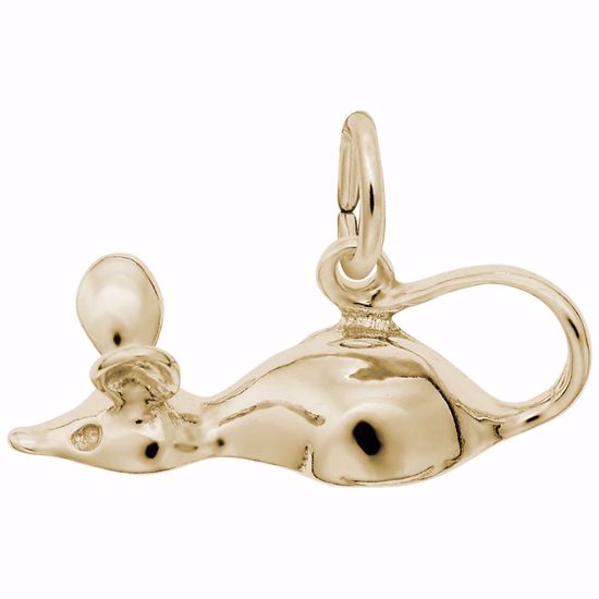 Picture of Mouse Charm Pendant - 14K Gold