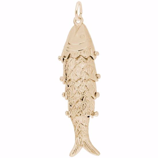 Picture of Fish Charm Pendant - 14K Gold