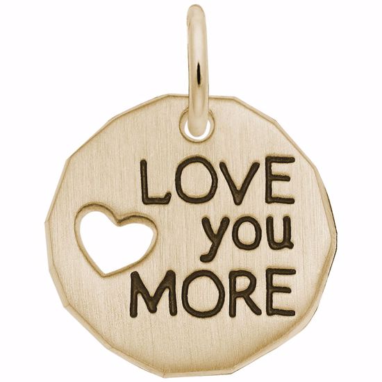 Picture of Love You More Charm Pendant - 14K Gold