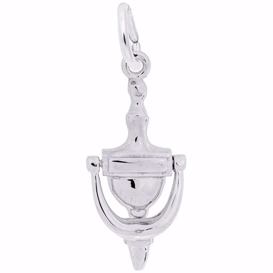 Picture of Door Knocker Charm Pendant - Sterling Silver