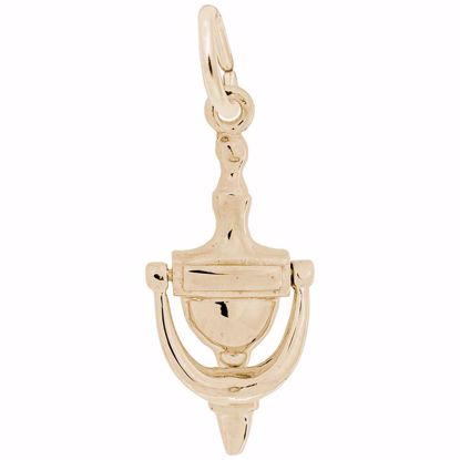 Picture of Door Knocker Charm Pendant - 14K Gold