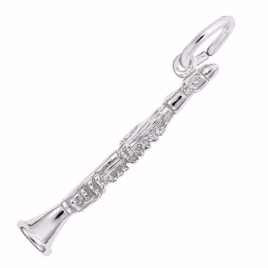 Picture of Clarinet Charm Pendant - Sterling Silver