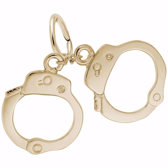 Picture of Handcuffs Charm Pendant - 14K Gold