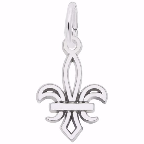 Picture of Fleur De Lis Charm Pendant - Sterling Silver