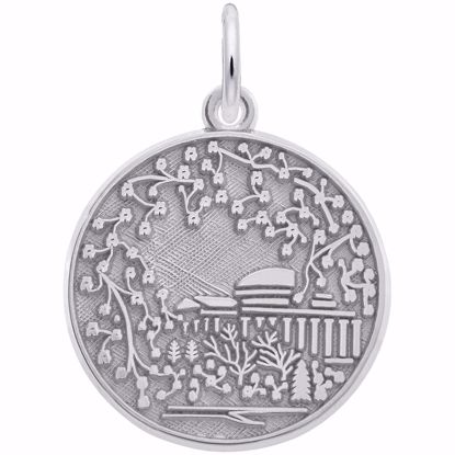 Picture of Cherry Blossom Scene Charm Pendant - Sterling Silver