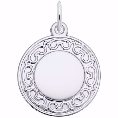 Picture of Disc Charm Pendant - Sterling Silver