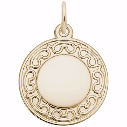 Picture of Disc Charm Pendant - 14K Gold