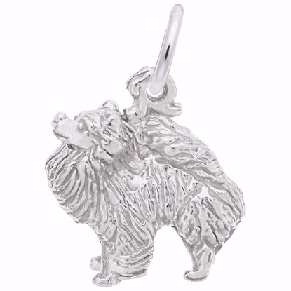 Picture of Pomeranian Charm Pendant - Sterling Silver