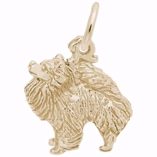 Picture of Pomeranian Charm Pendant - 14K Gold