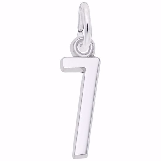 Picture of Number 7 Charm Pendant - Sterling Silver