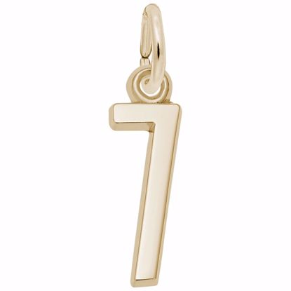 Picture of Number 7 Charm Pendant - 14K Gold