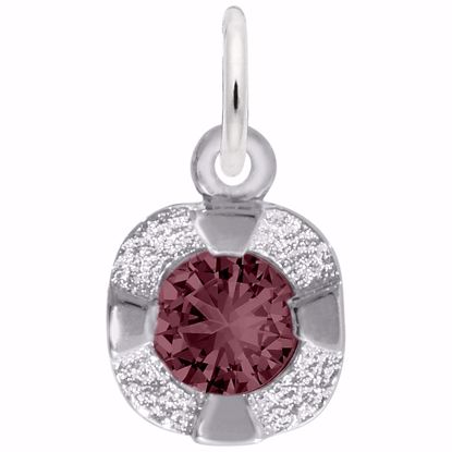 Picture of Petite Birthstone - June Charm Pendant - Sterling Silver