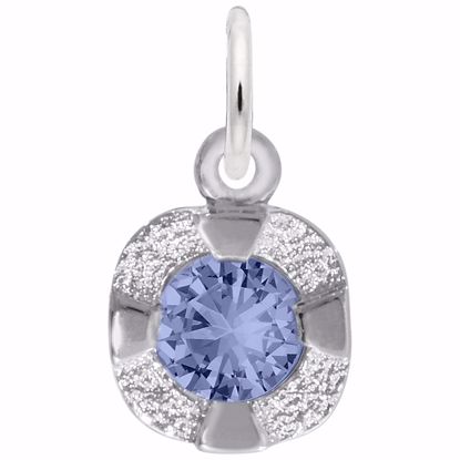 Picture of Petite Birthstone - Sept Charm Pendant - Sterling Silver