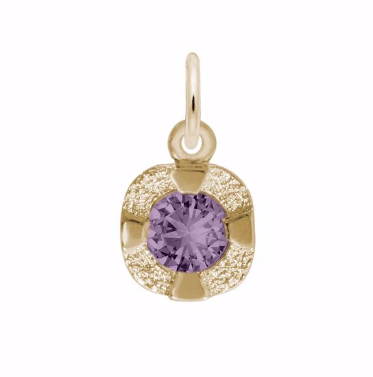 Picture of Petite Birthstone - June Charm Pendant - 14K Gold