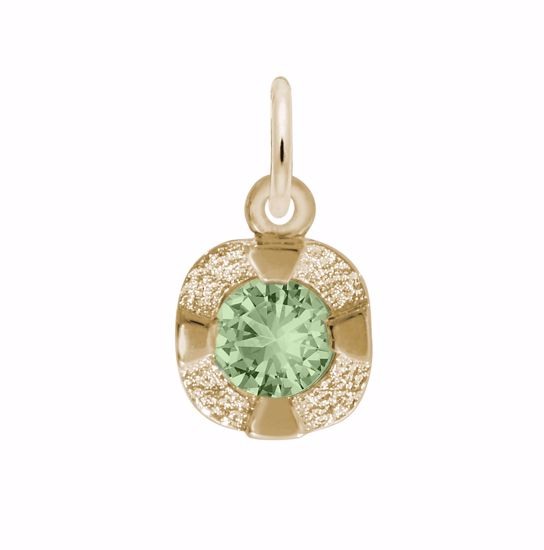 Picture of Petite Birthstone - Aug Charm Pendant - 14K Gold