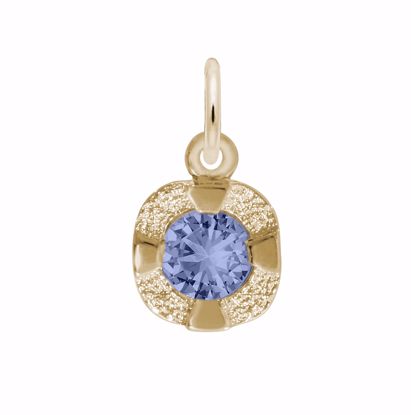 Picture of Petite Birthstone - Sept Charm Pendant - 14K Gold