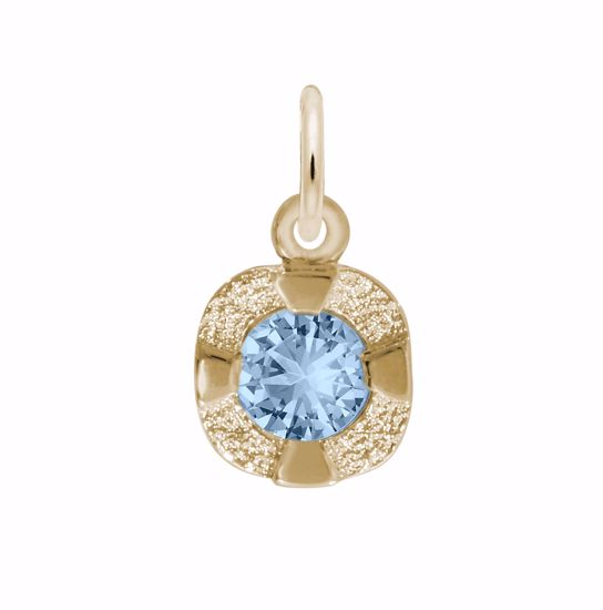 Picture of Petite Birthstone - Dec Charm Pendant - 14K Gold