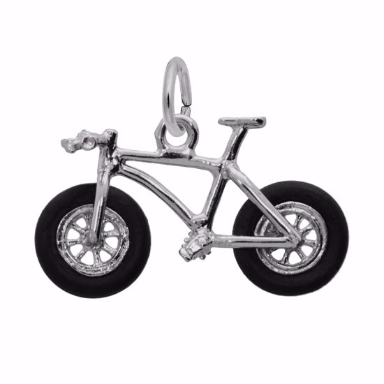 Picture of Fat Bike Charm Pendant - Sterling Silver