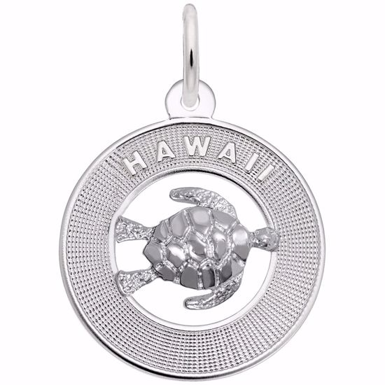 Picture of Hawaii W/Turtle Charm Pendant - Sterling Silver