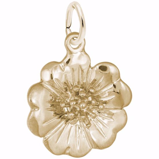 Picture of Cherry Blossom 3D Charm Pendant - 14K Gold