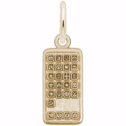 Picture of Smartphone Charm Pendant - 14K Gold
