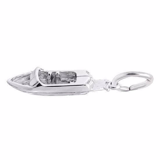 Picture of Wakesurf Boat Charm Pendant - Sterling Silver